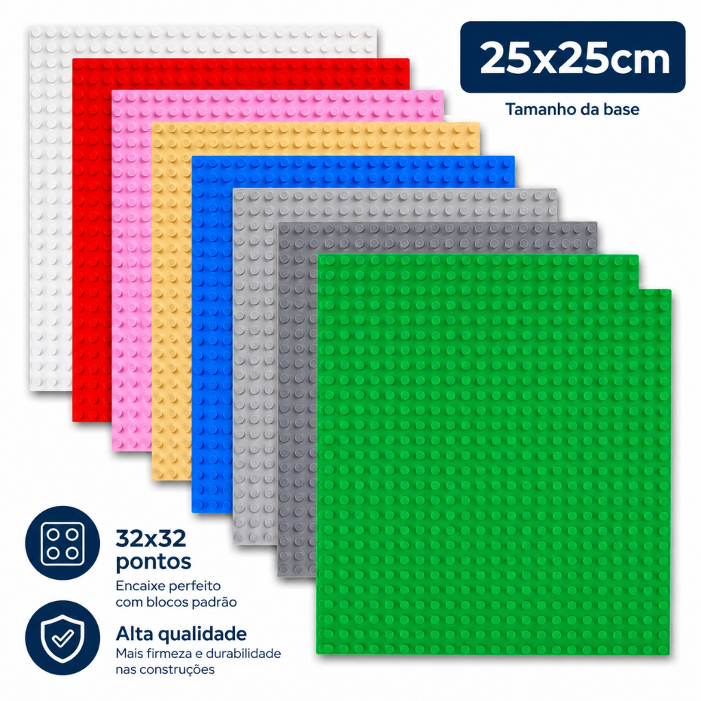 Base Blocos de Montar Peças Placa Clássica 32x32 Pontos de Construção Encaixar Brinquedo Compatível