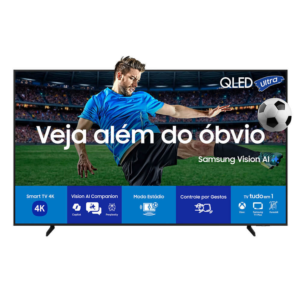 Smart TV 55" Samsung Ultra 4K QLED QN55Q7FAAGXZD Tizen Q4 AI 3 HDMI
