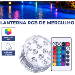 Kit Luz Led Piscina Ventosa Colorida Controle Remoto Rgb Iluminação Decorativa