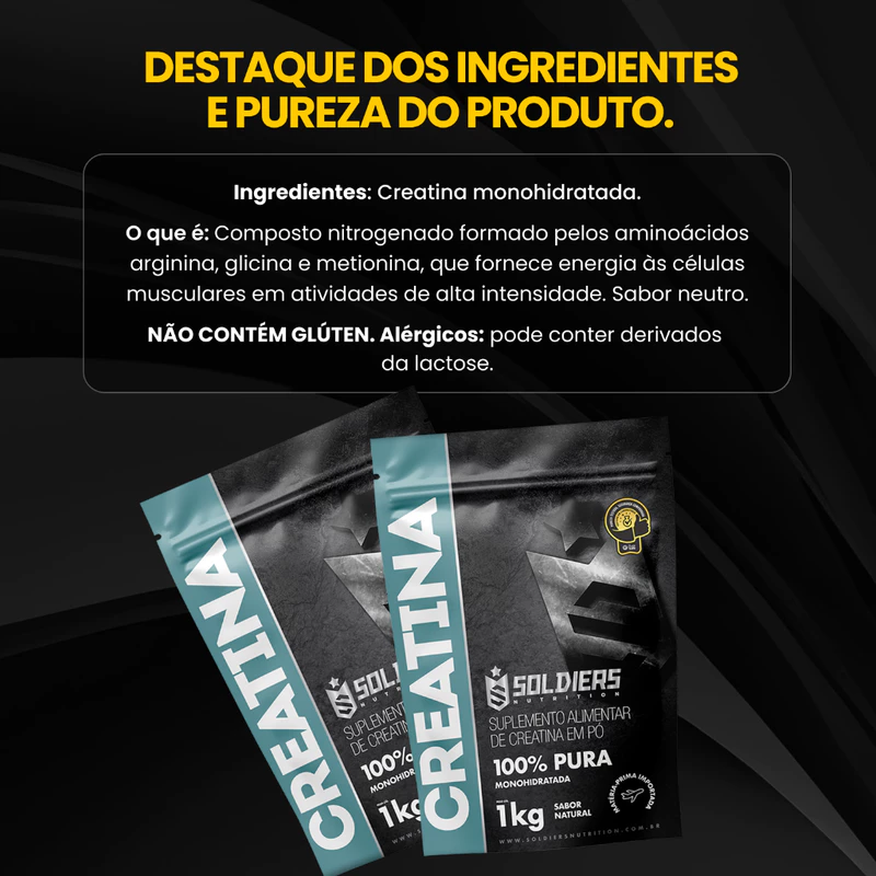 Creatina Monohidratada em Pó Soldiers Nutrition — foto 5