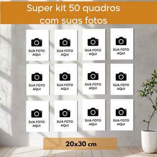 Kit 50 Quadros decorativos personalizados com sua foto família pet placa MDF sem moldura presente 20x30 envio expresso.