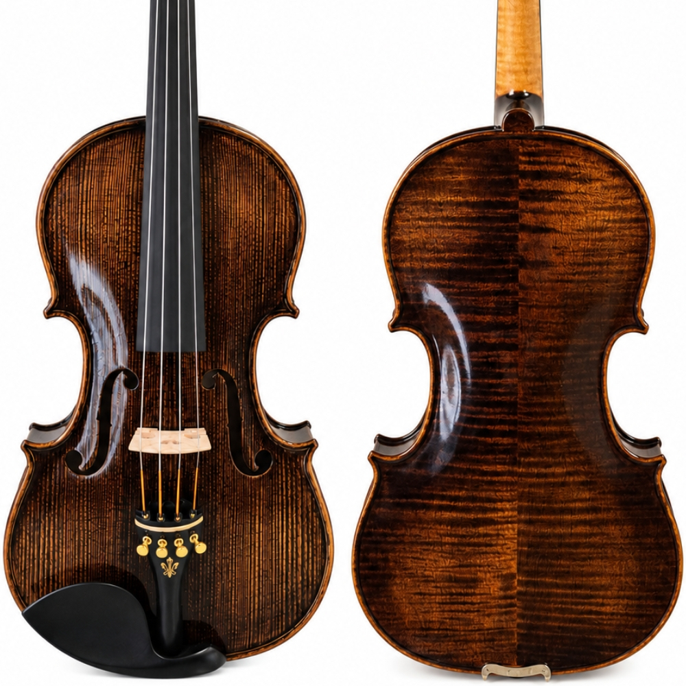 Violino Marinos Firenze 4/4 Profissional Maciço Feito à Mão Regulado por Luthier Estojo e Cavalete Aubert