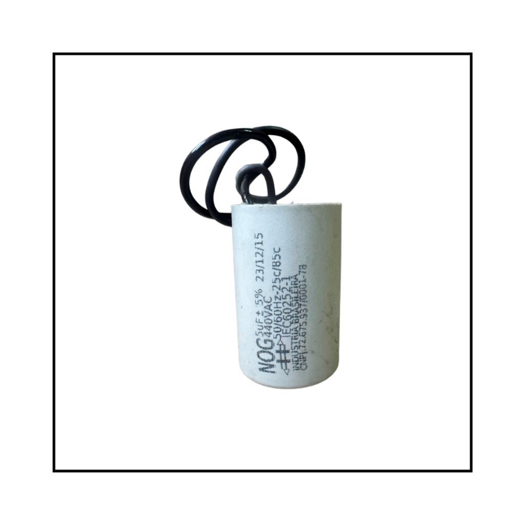 Capacitor 5uf 440v Partida Motores Ventilador Bombas Eletrodomésticos Permanente