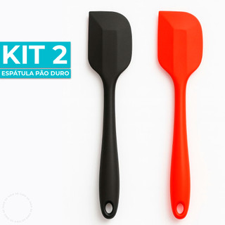 Kit 1/2 Espátulas De Silicone Pão Duro 27cm Raspadora Premium