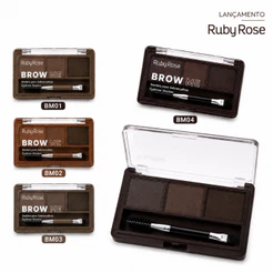 Paleta Brow Me Ruby Rose Com Pincel Para Sombra Sobrancelhas Cream Powder Lançamento