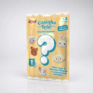 Casinha Feliz Saquinho Surpresa Filhotes Mini Boneco Miniaturas Colecionável Presente Infantil Zoop Toys