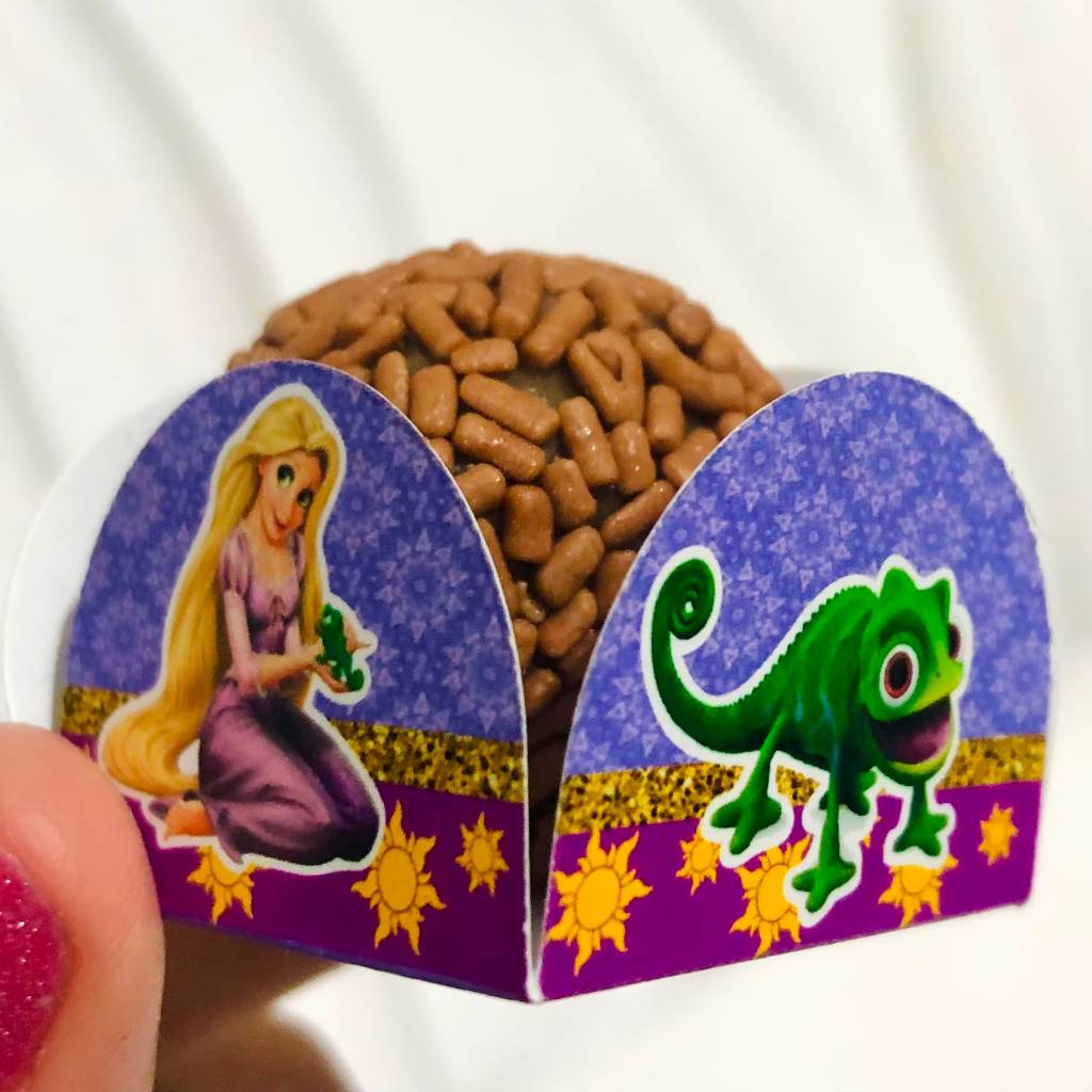 Forminha para Doces Rapunzel Enrolados | Porta Brigadeiro e Beijinho | Personalizado Festa Infantil