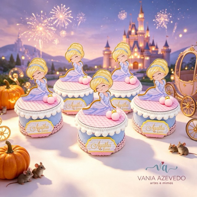 Kit Festa Cinderela Personalizados I Lembrancinhas I Festas I Caixinhas I Aniversários I Caixinhas de Acrílico