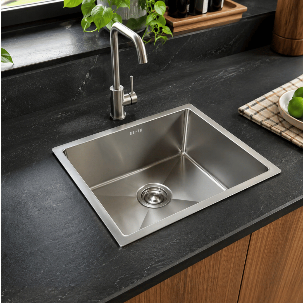 Cuba Pia Gourmet Inox Quadrada Cozinha Luxo 50x45 Com Acessórios · foto 2