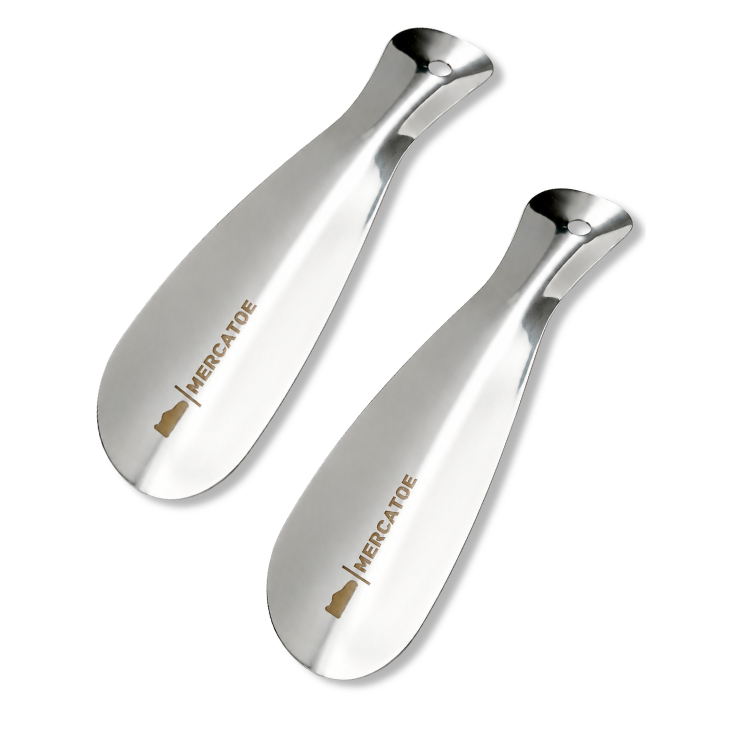Calçadeira Calçador de Sapatos 19cm Aço Inox PREMIUM MERCATOE BULL para Sapatos Tênis Sandálias - Mercatoe