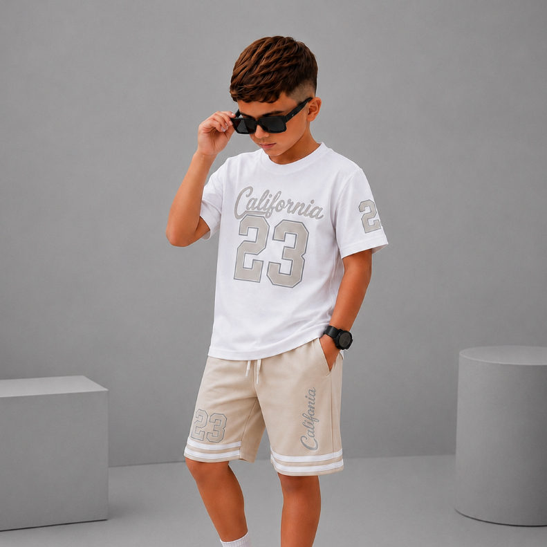 Conjunto com camisa  e bermuda masculino infantil no tecido dry fit do 2 ao 14 anos- TECIDO LEVE ENTREGA RÁPIDA