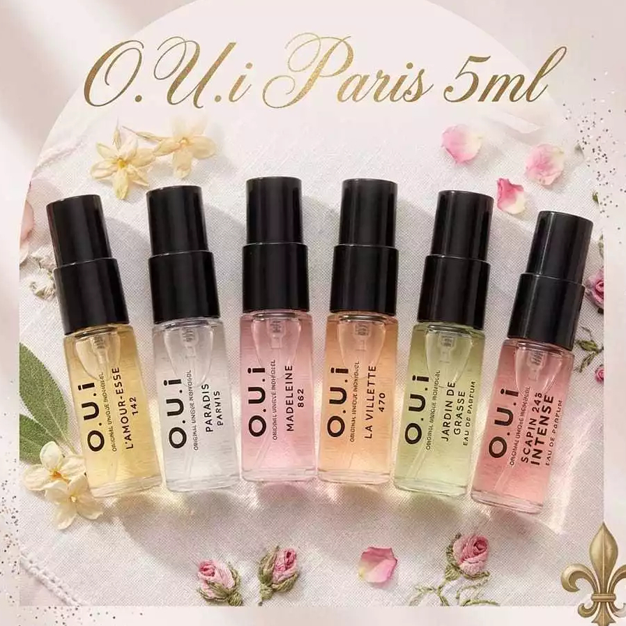 O.U.I Paris Perfume OUI 5mL Fragrâncias Femininas e Masculinas Importado Elegante Fragrância Sofisticada escolha o seu