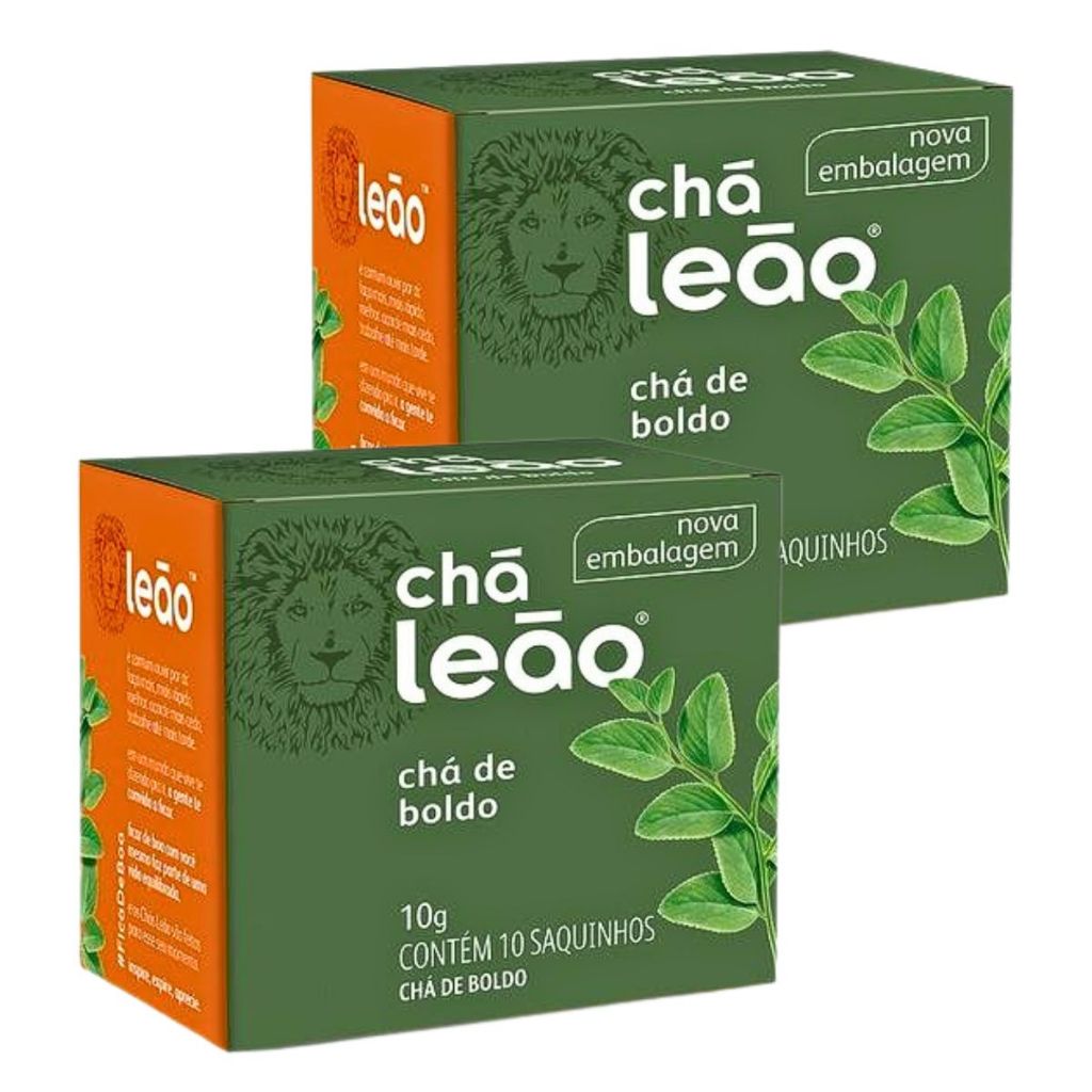 Kit 2un Chá Boldo Leão 10 Sachês