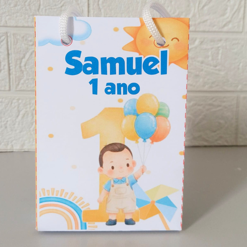 Sacolinha Minha Primeira Volta ao Sol  Personalizada| Lembrancinhas|Aniversário|mesversário|supresa