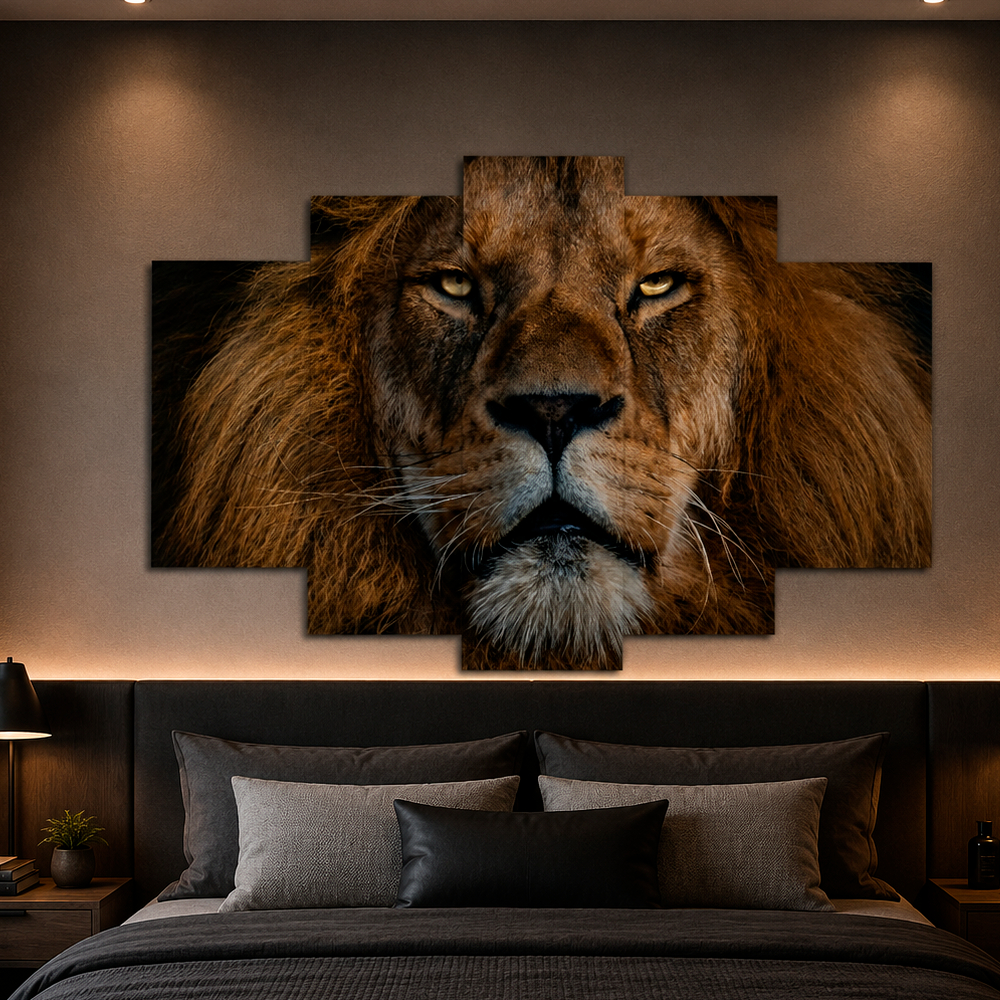 Quadro Personalizado com Sua Foto Mosaico 5 Peças 80x50cm Sala e Quarto · foto 2