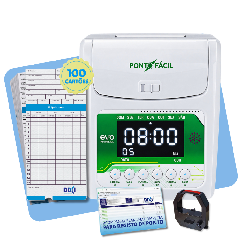 Máquina De Bater Ponto Cartográfico + 100 Cartões Universal