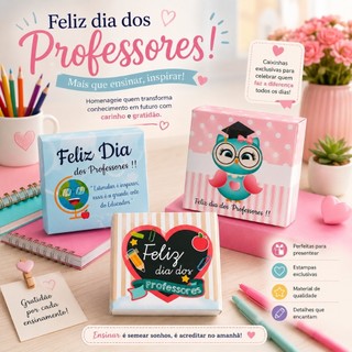 30 Caixas Lembrança Dia dos Professores para 1 sabonete