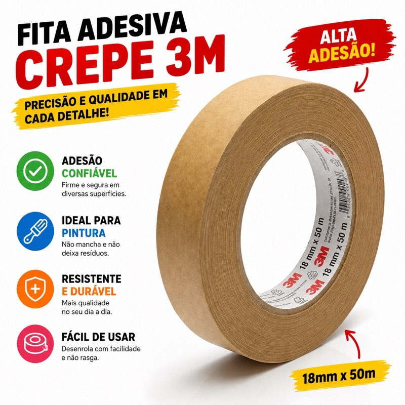 Fita Scotch 3M Adesiva Kraft-18mmx50m.