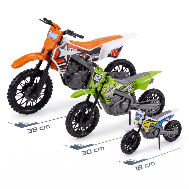 Moto Cross Motinha Trilha Grande 38cm Brinquedo Realista Presente Menino Certif Inmetro | QUEEN SHOP · foto 2