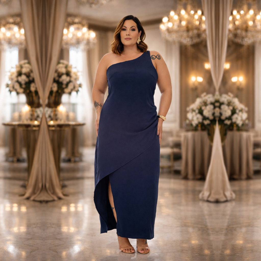 Vestido Feminino Romântico Estampa Neutra Elegante Fenda lateral Detalhe Drapeado| Tendencia Moda