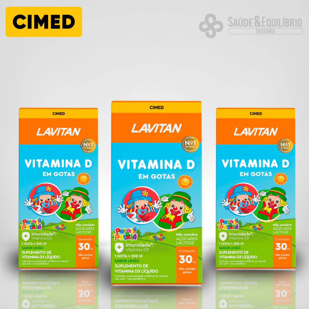 Vitamina D Lavitan solução gotas  Imunidade - Ossos e Dentes - Sem Açúcar e Lactose