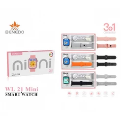 Smart Watch relógio digital feminino WL21-mini(38mm) 3 Pulseiras inteligente 2026 serie 12 Esportes