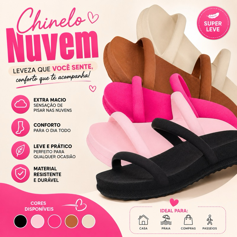 Papete feminina birken feminino chinelo nuvem tamanco adulto Leve e confortável sandália rasteirinha em pvc expandido