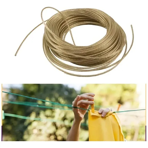 Varal De Aço Revestido 15m Slim Para Estender Roupas Fino E Resistente Prático · foto 2