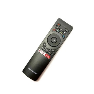 Controle Remoto Lelong 9077 para TV Multilaser Smart Botões Netflix YouTube