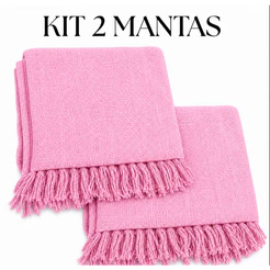 Kit 2 Mantas Para Sofá Gigante 2,10 x 1,20 Decorativa 100% Algodão