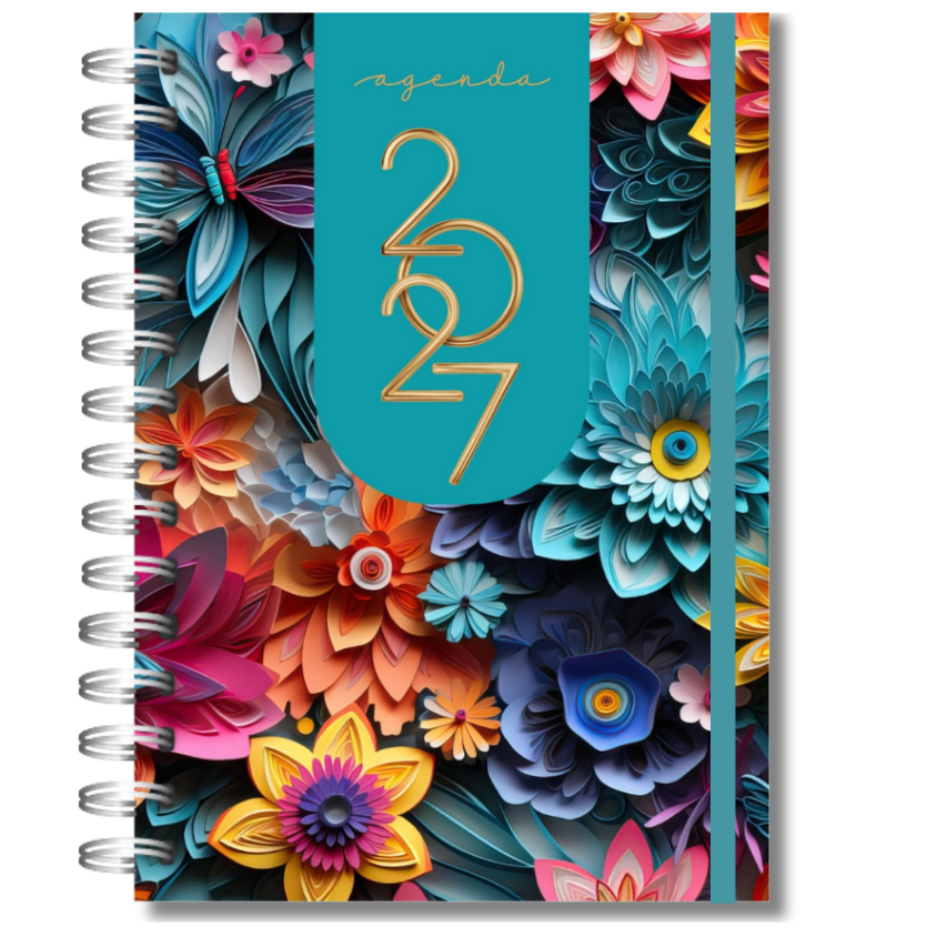 AGENDA 2027  CAPA DURA PERSONALIZADA (02 dias por página) DATADA