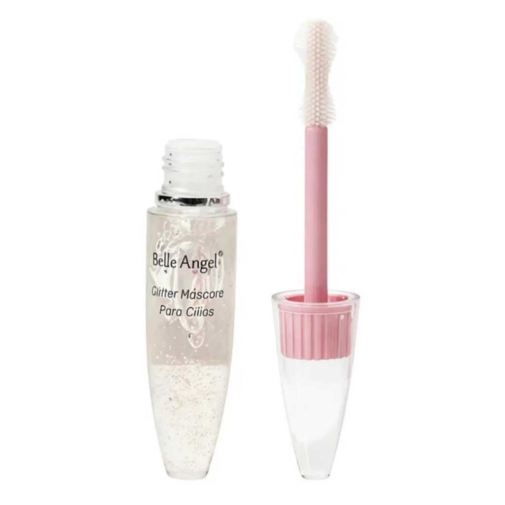 Máscara para Cílios com Glitter Belle Angel Rímel Brilho em Gel Maquiagem Festa e Eventos