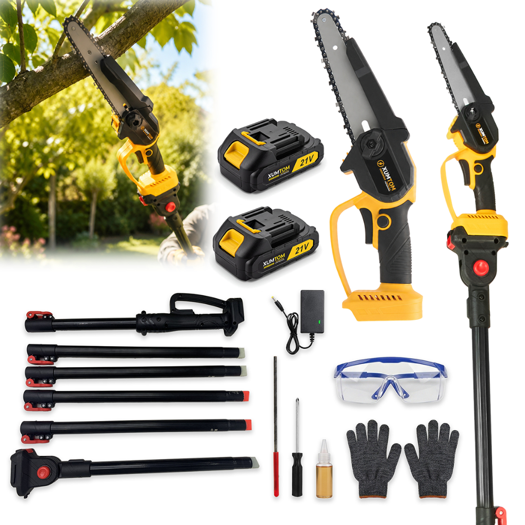 Motosserra Podador Tesoura Portátil Elétrica 21V 2 Makita baterias 1000w Extensor 4m