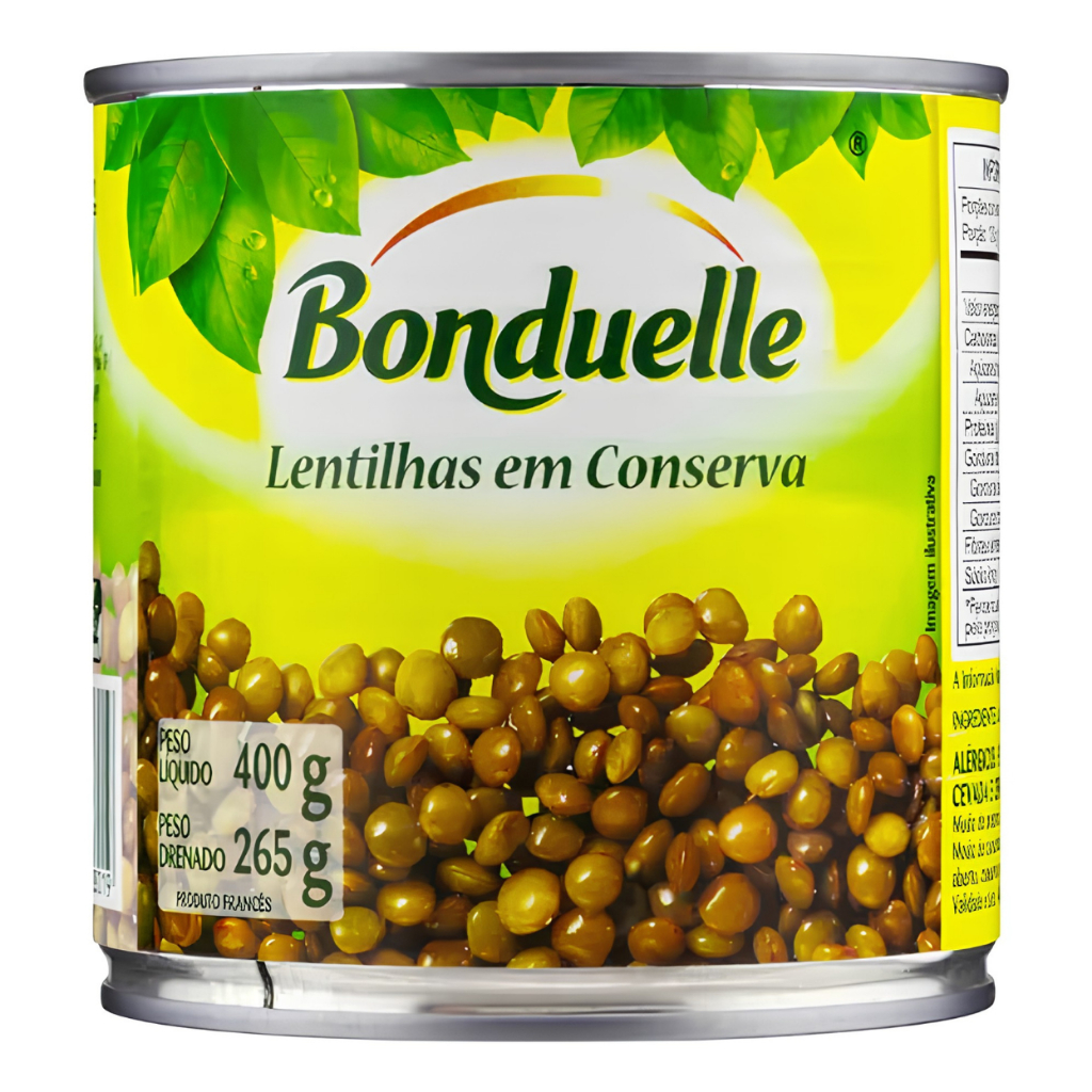 Lentilha Preparada Em Conserva Bonduelle 400g/265g