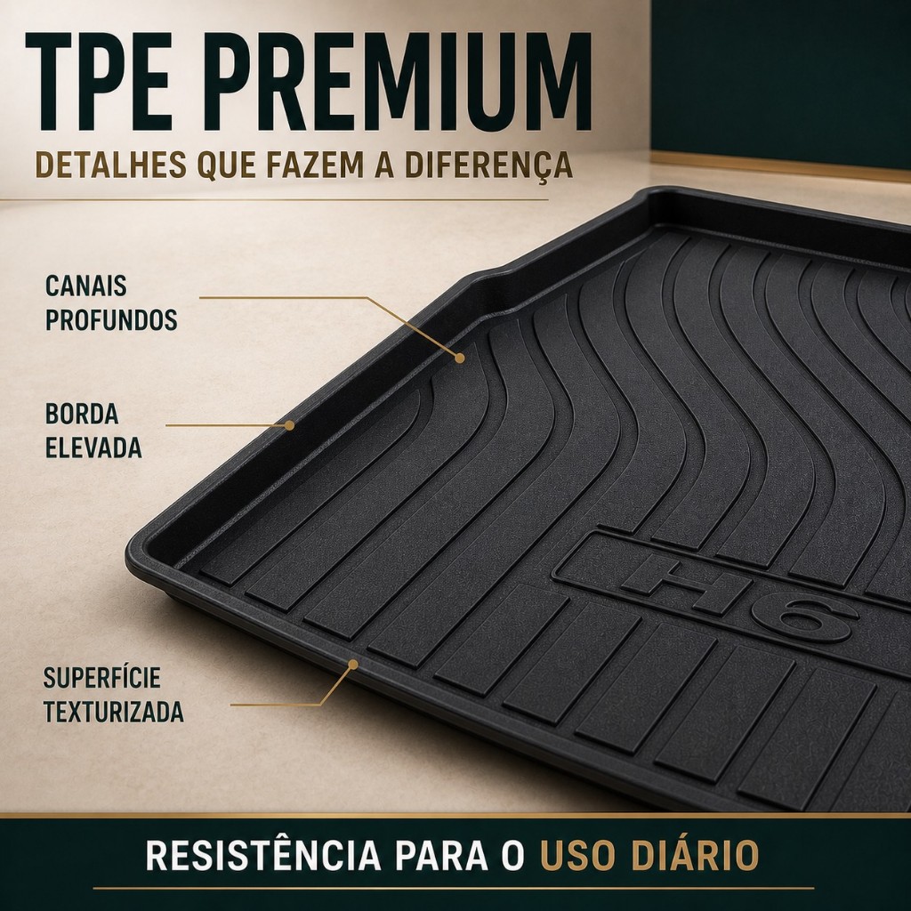 Tapete De Porta Malas Premium Bandeja Borda Alta De Borracha Tpe 3D Para GWM Haval 2022 - 2026 Ekap · foto 2