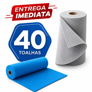 Pano Microfibra Rolo Com 40 Panos Reutilizável Multiuso