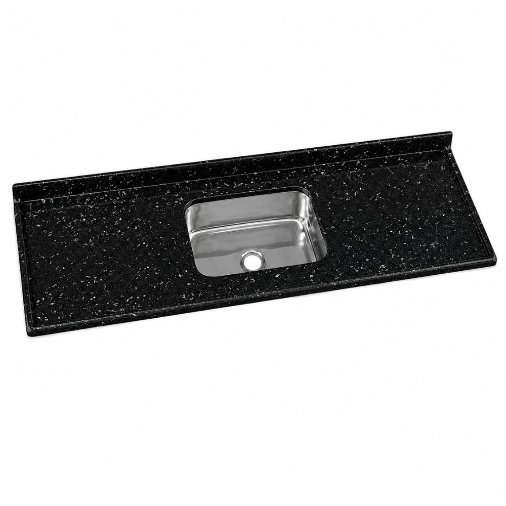 Tampo de Pia com Cuba Inox Rorato 160x55cm