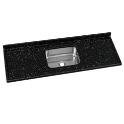 Tampo de Pia com Cuba Inox Rorato 160x55cm