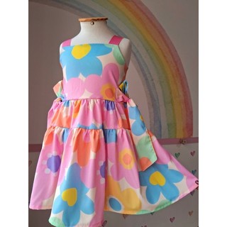 Vestido Infantil Menina Flor Flores Floridos Laços Cintura
