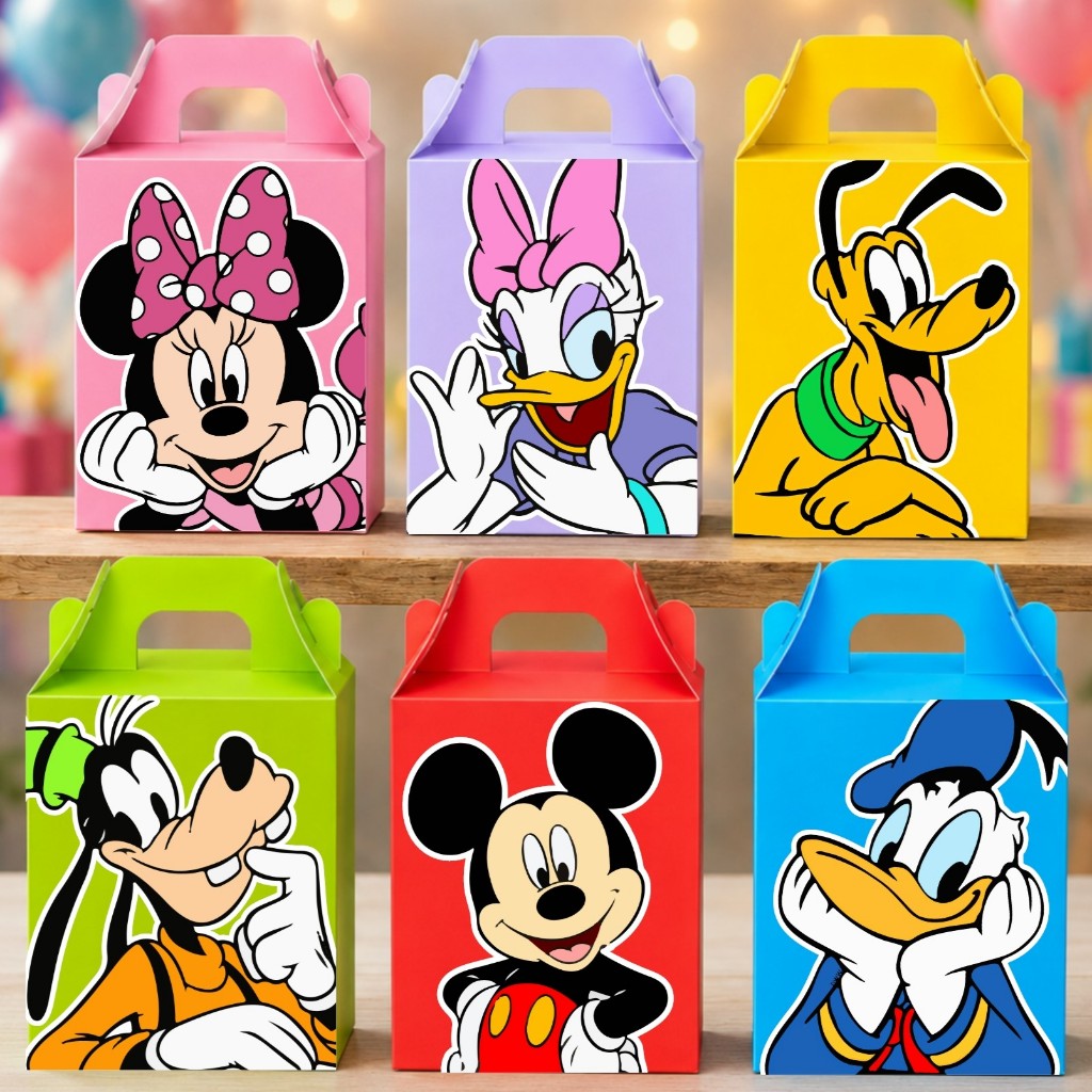 Caixinhas Personalizadas Turma do Mickey e Minnie - MALETINHA SURPRESA Pegue e Monte -  Lembrancinhas