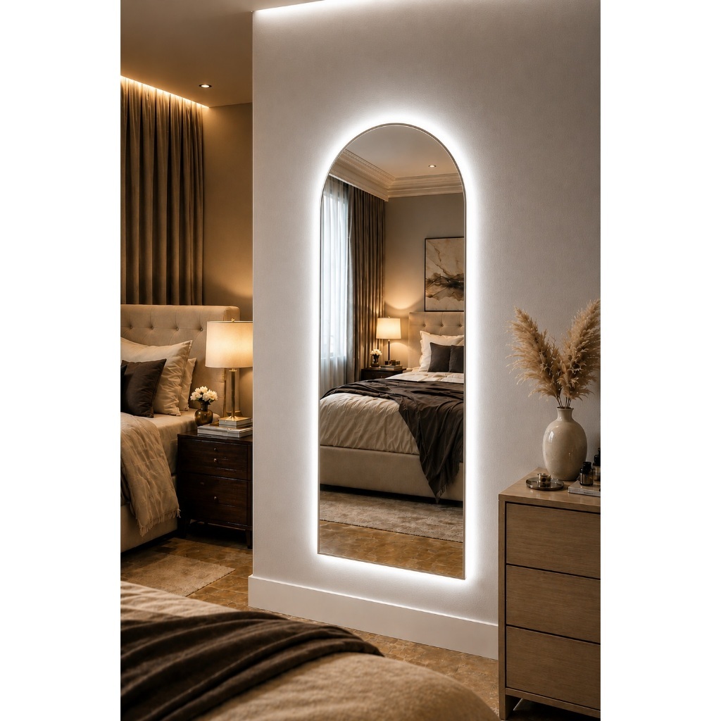 Espelho Janela Com led 100x35 90x40 70x30 50x25 Capela Salão Sala Quarto Closet