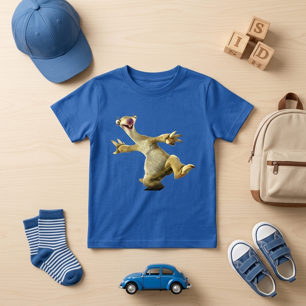 CAMISETA INFANTIL INFANTOJUNENIL JOVEM 100% ALGODÃO CONFORTÁVEL MENINO DESENHO SID A ERA DO GELO ENVIO RAPIDO