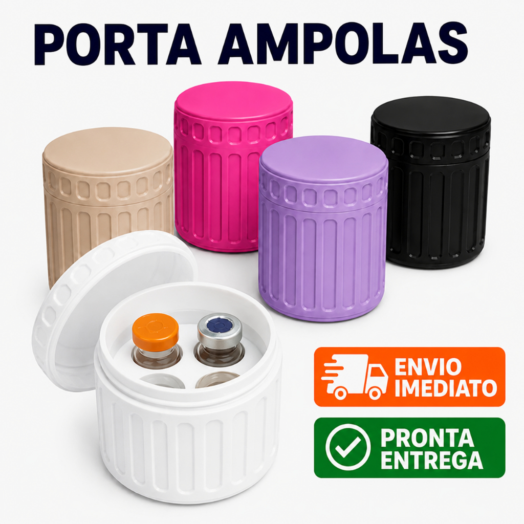 Porta Ampolas 3ml 4 Unidades Estojo Organizador Rígido para TG Tizer Viagem Vacina enfermagem
