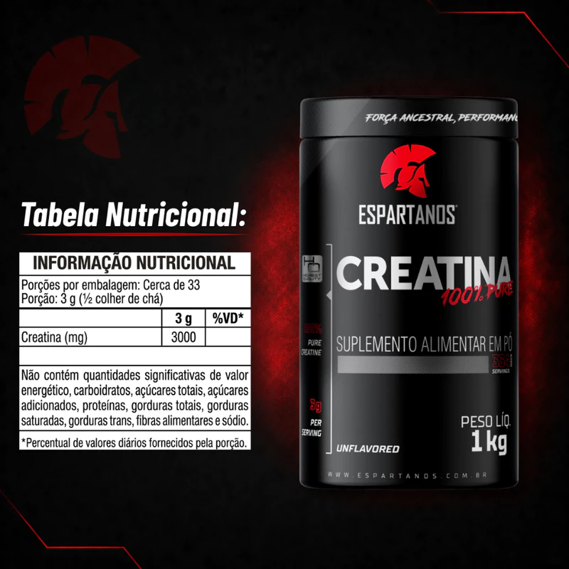Creatina Monohidratada 100% Pura 1kg Espartanos — foto 2