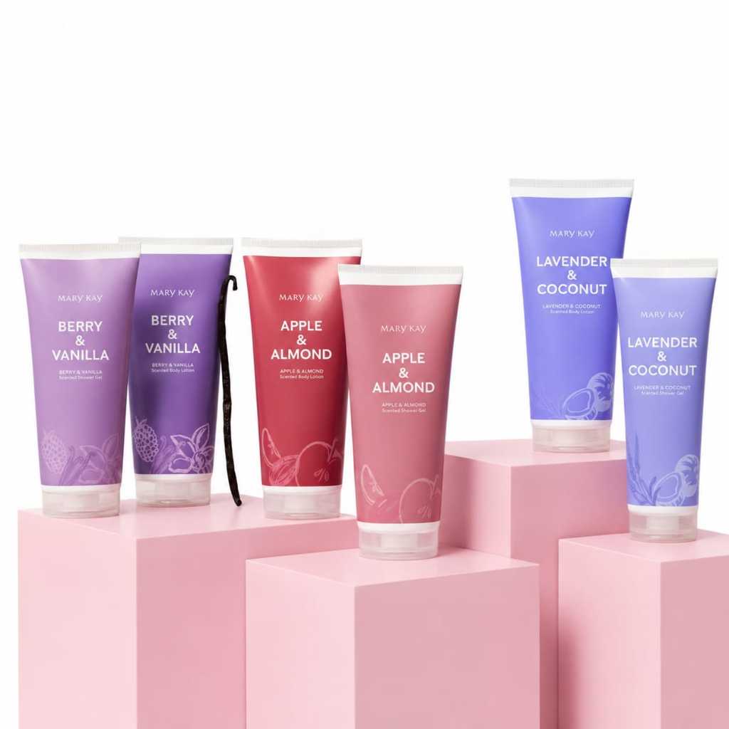 Kit Hidr Desodorante Corporal Perfumado Mary Kay - Aplle Almond - Berry Vanilla - Laven Coconut