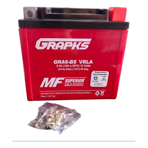 ACOMULADOR BATERIA GRAPKS  6-BS 5AH CG 150-160/PCX BROS 150 POP 110