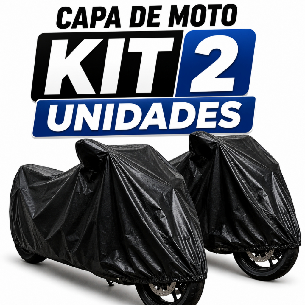 KIT 2 capa Protetora Para cobrir Moto Impermeável Térmica Sol Chuva Poeira Elétrica e Convencional