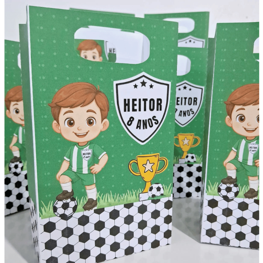 25 sacolinhas personalizadas FUTEBOL | Aniversário | Festa | Decoração | Lembrancinhas | Festa na escola