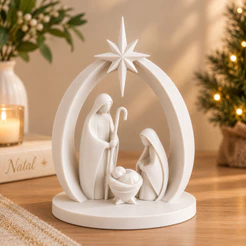 Presépio Sagrada Família 15cm/20cm | Presépio de Natal Decorativo | Decoração de Natal
