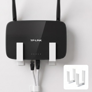 Suporte de Parede para Roteador e Modem Wi-Fi Universal Sem Furos | Fita Adesiva Forte | Branco ou Preto